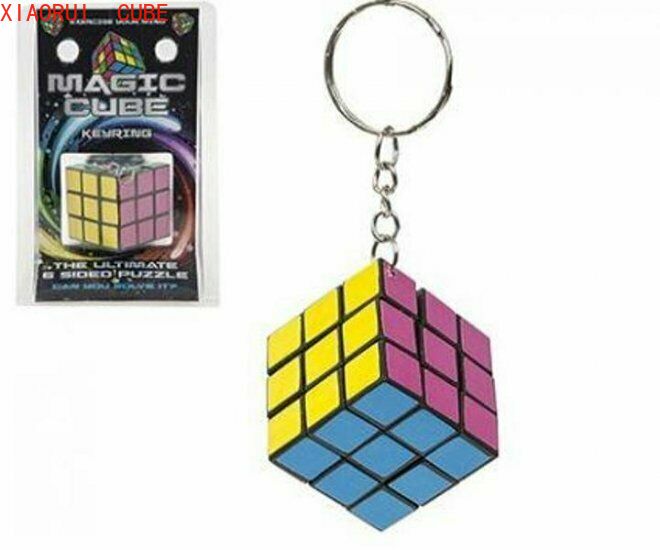 Mini Rubik's Cube Puzzle Toy Key Chain Pendant New 
