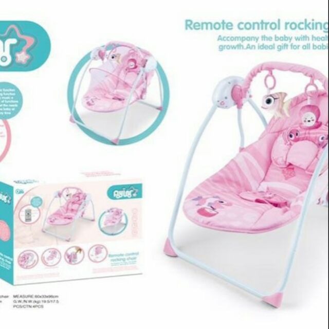 pink baby rocker swing