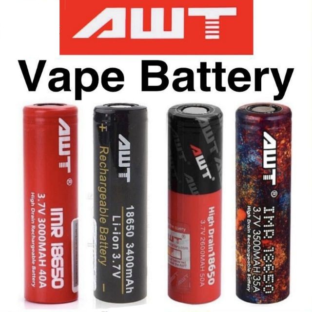 Ready Stock Original Awt 18650 Rechargeable High Drain Battery 2400 Green 3500mah 3400mah For Mod Shopee Malaysia