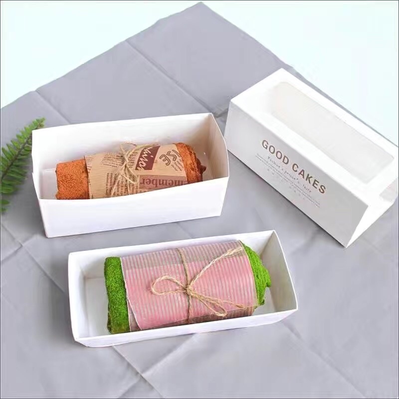 Baking Net Red Towel Roll Cake Roll Cake Packaging Box Swiss Roll Box ...