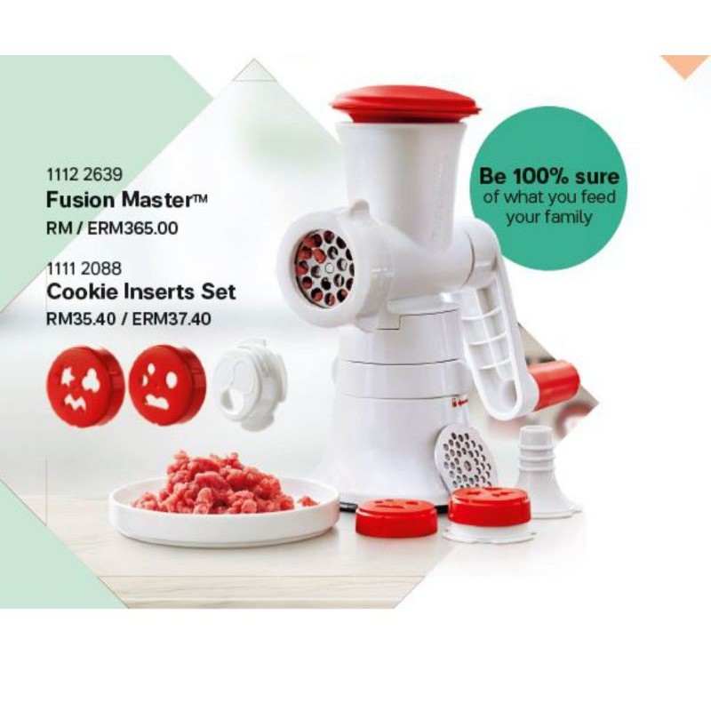 fusion master tupperware free recipe book n seal brush n cookies inserts sets