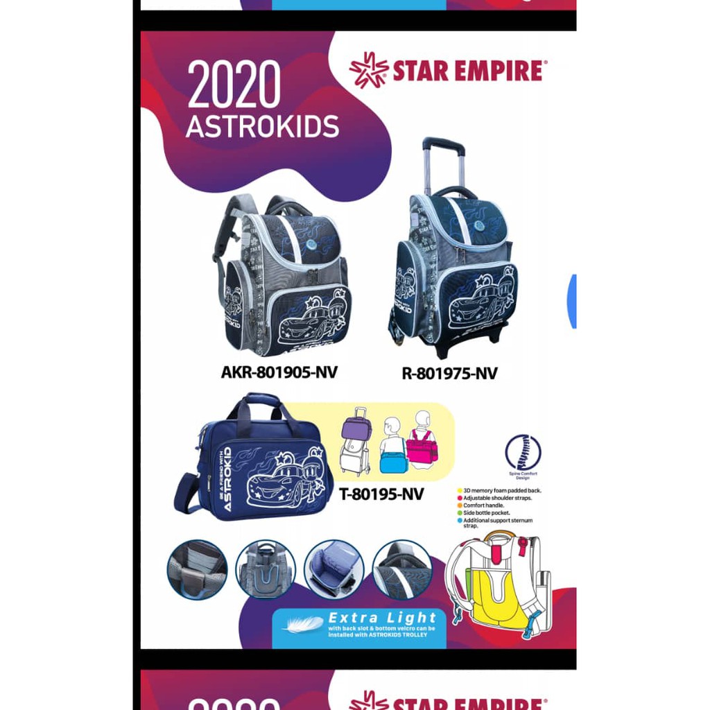 astro kid school bag