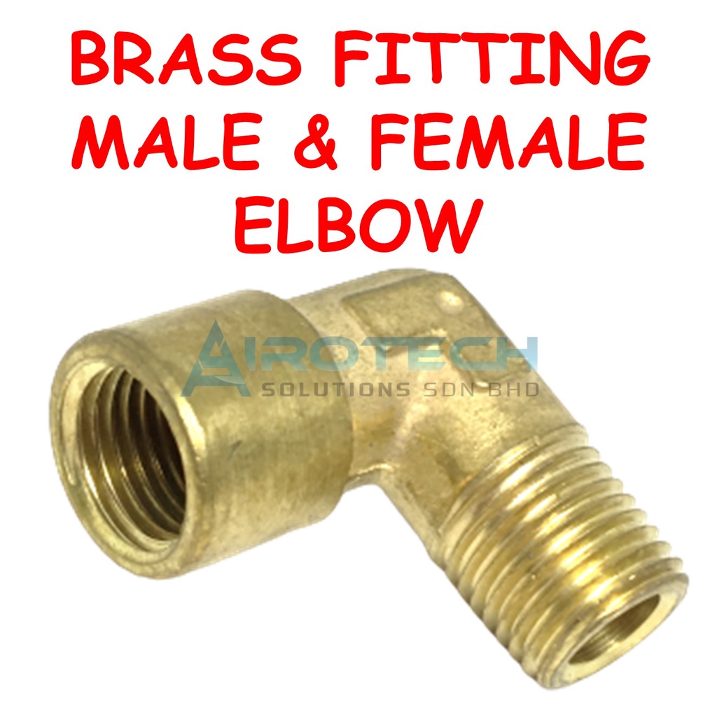 Brass Fitting Male & Female Elbow Fitting Adaptor Connector Thread