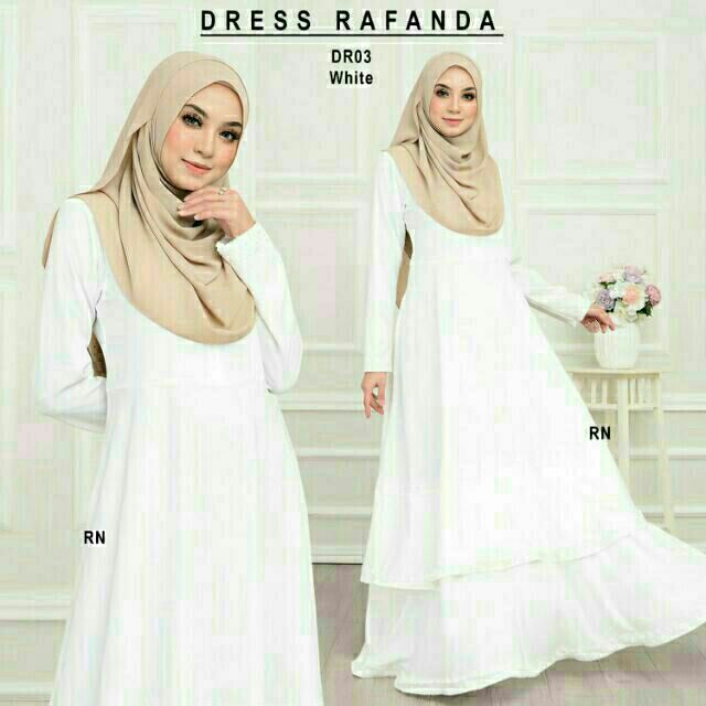 DRESS JUBAH  BAJU NIKAH TUNANG  RAFANDA BORDERLACE READY 