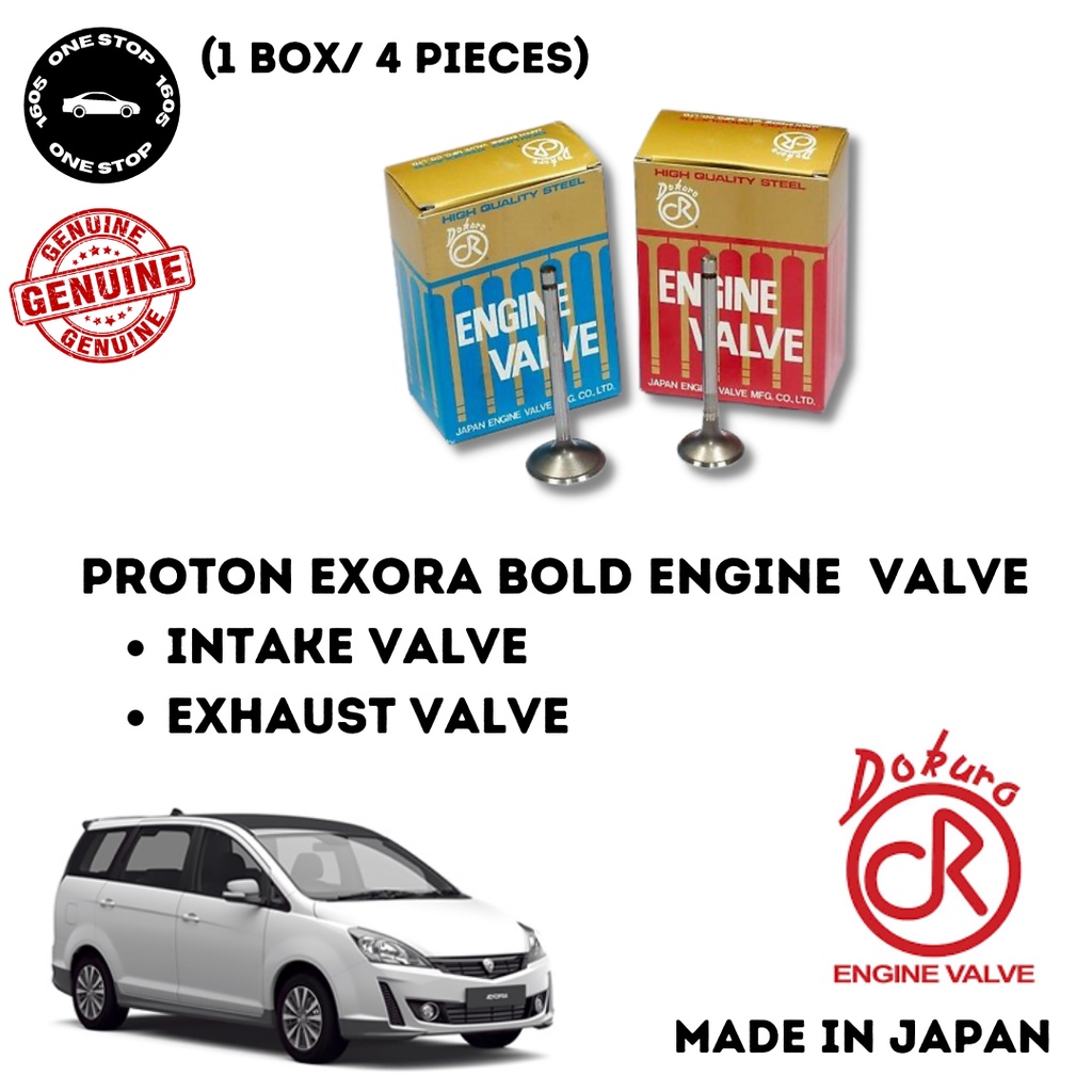 PROTON EXORA BOLD DOKURO JAPAN ENGINE VALVE INTAKE EXHAUST (1BOX/ 4PIECES) Shopee Malaysia