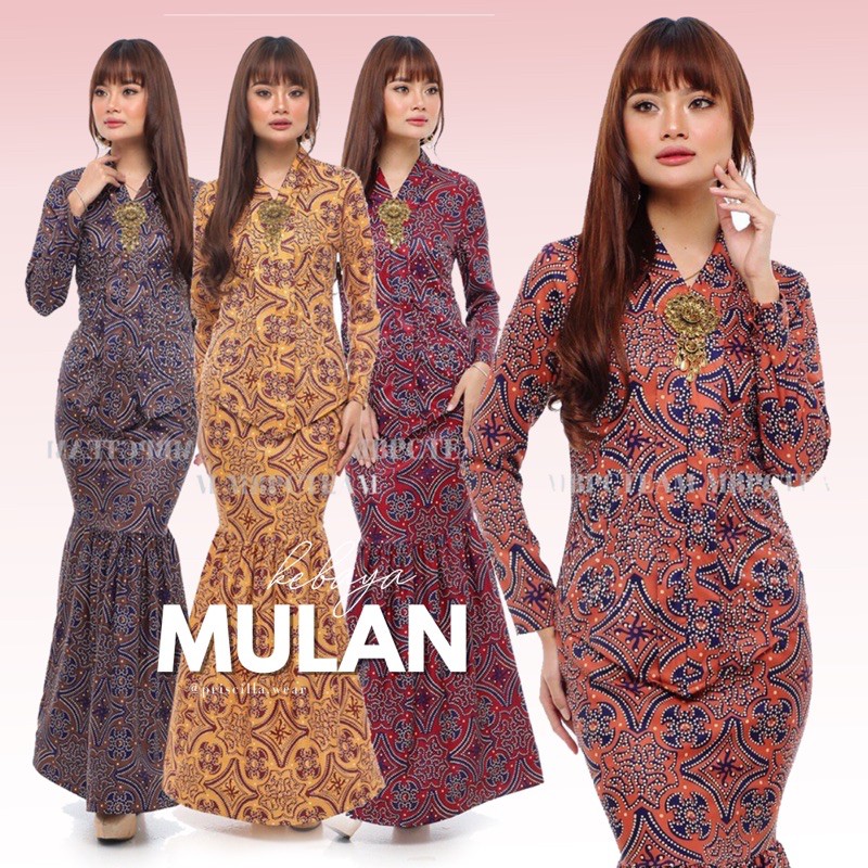 Clearance Rm99 Mulan Kebaya Baju Kebaya Moden Printed Corak Batik Baju Raya 2021 Size M L Xl