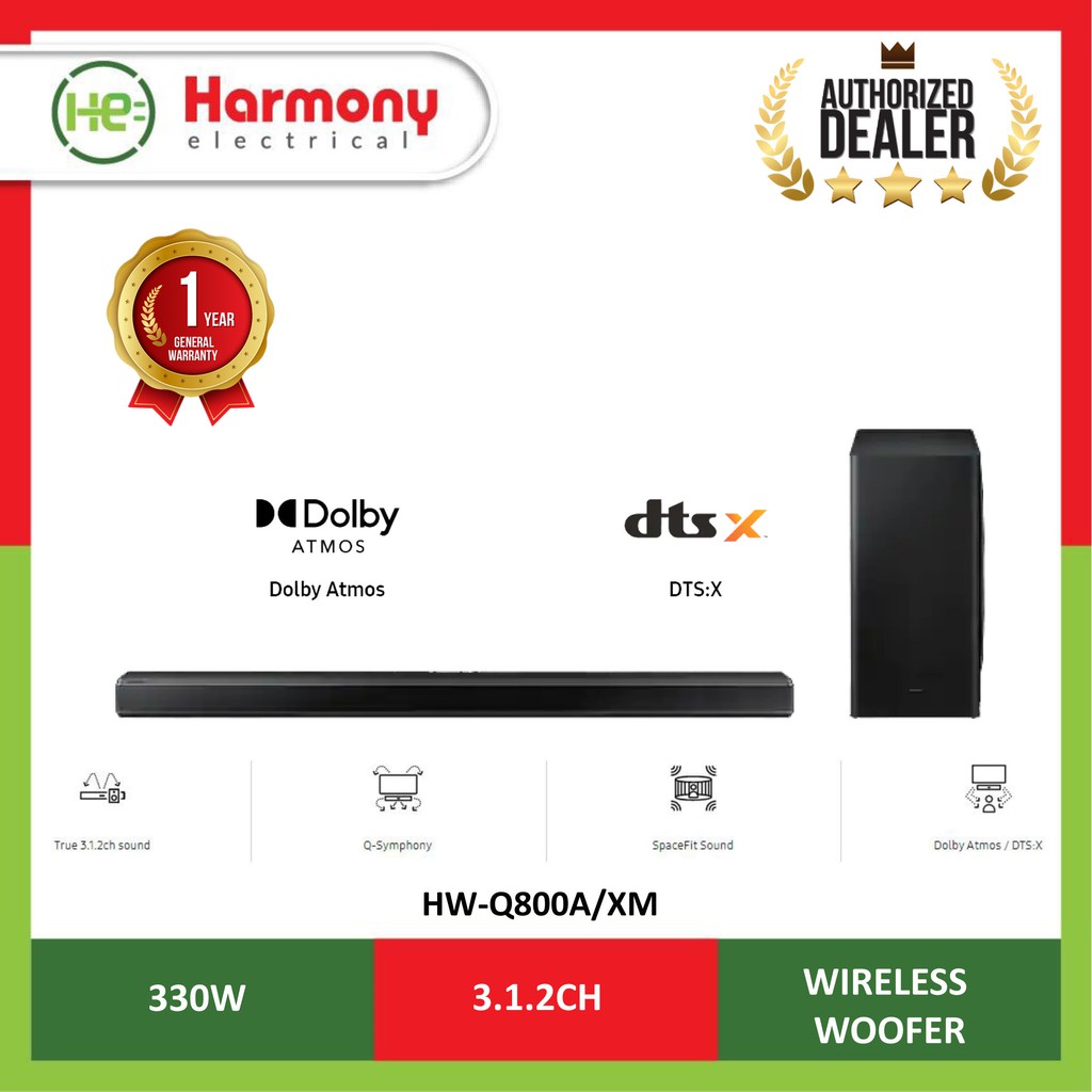 (CLEARANCE OFFER!) SAMSUNG Soundbar HW-Q800A/XM with Dolby Atmos and DTS:X ( 1 YEAR WARRANTY) Brand New Set