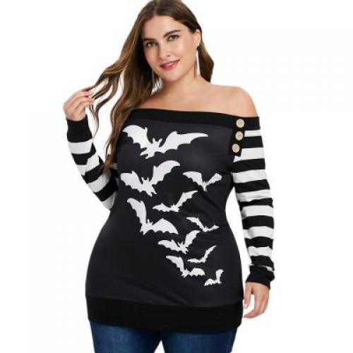 plus size off the shoulder sweatshirt