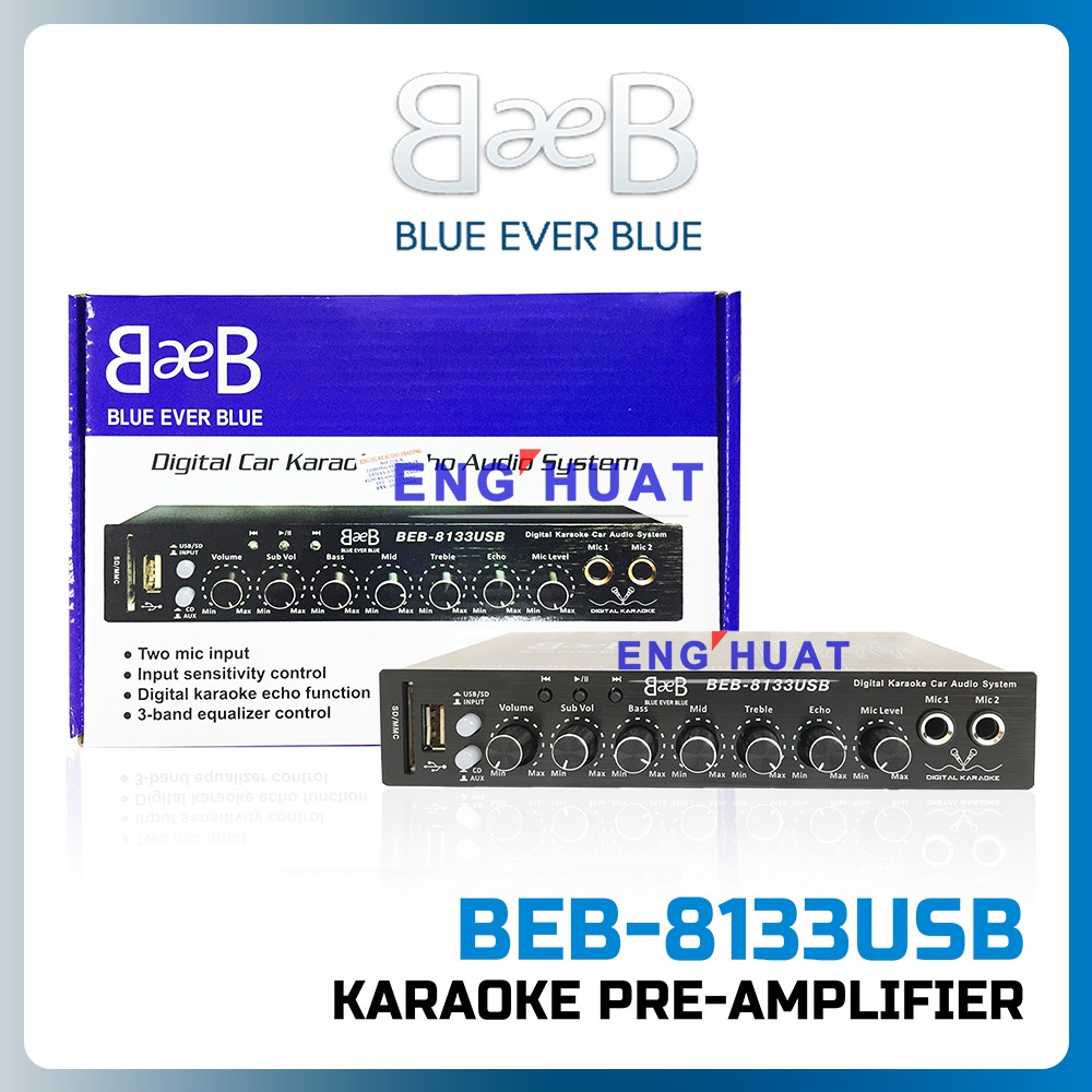 BEB8133 PreAmp Parametric Equalizer Karaoke PreAmp with USB/SD Card
