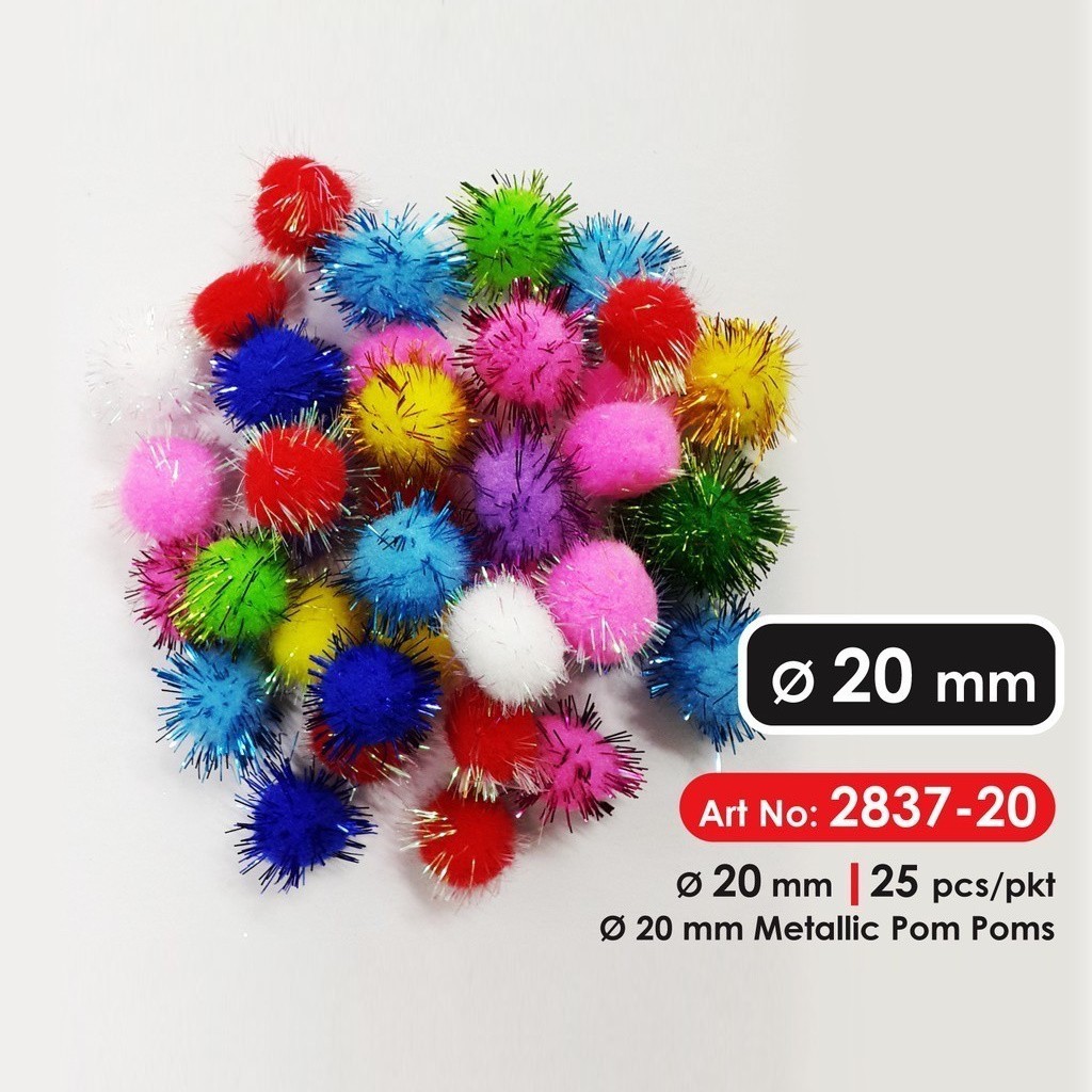prangende Kemi Låne Multicolour Pom Pom Ball / Bola Kapas (10mm / 20mm) | Shopee Malaysia
