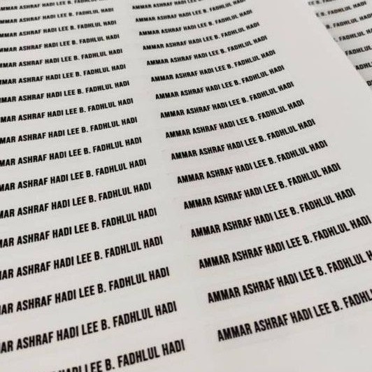 Buy Sticker Nama Transparent Putih Seetracker Malaysia