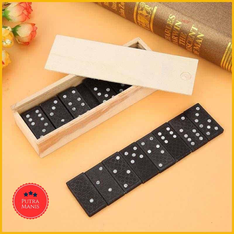 Reliable Purpose Toy Domino Wooden Gaple Wood Box Game Board Durable Contents 28 dommino bord Boxes Versatile Multi - Image 2