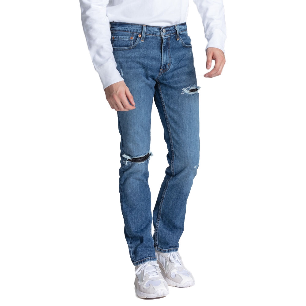 levi's 511 slim fit ripped jeans