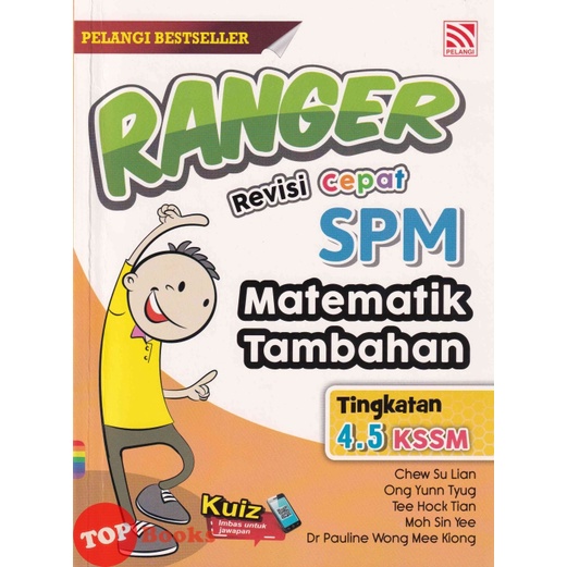 Topbooks Pelangi Ranger Revisi Cepat Spm Matematik Tambahan Tingkatan 4 5 Kssm 2021 Shopee Malaysia