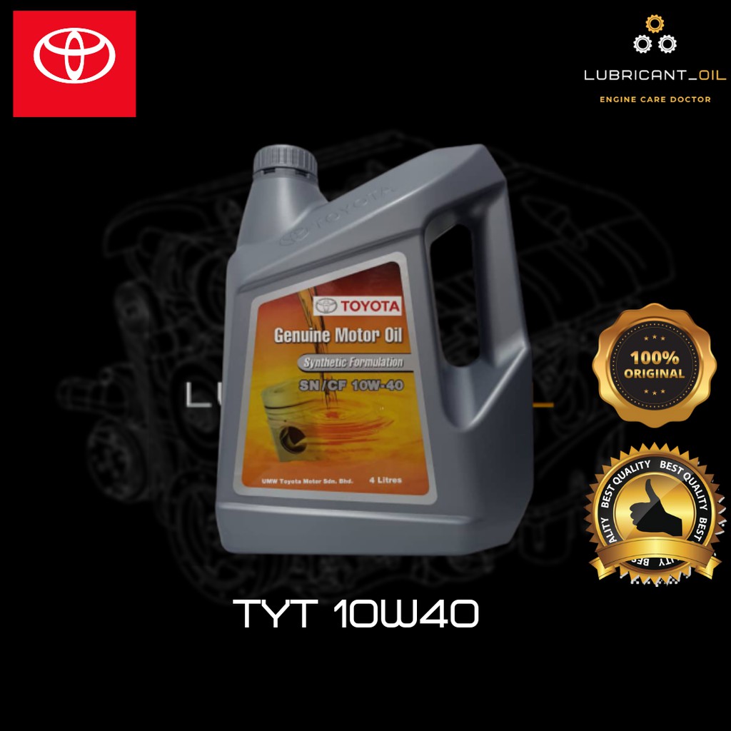 Engine oil Toyota Semi Synthetic SN/CF 10W40 API VIOS /CAMRY /ALTIS
