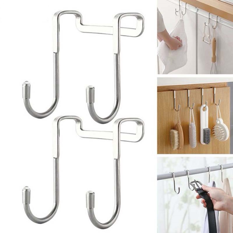 Wall-mounted S-shaped Double Hook 304 Stainless Steel Heavy Duty Door ...