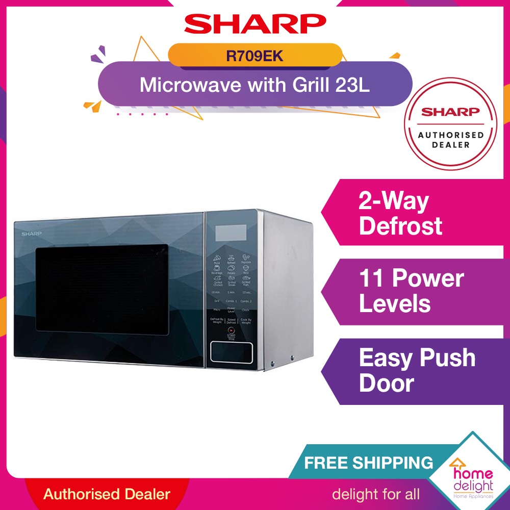 [FREE SHIPPING] Sharp Microwave with Grill Function 23L [ R709EK ]