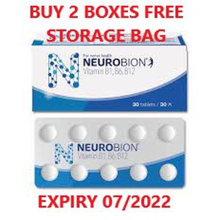 Neurobion Vitamin B1 B6 B12 Untuk Nerve Tabs 10s 60s Buy 2 Boxes Free 1 Storage Bag Expiry 10 2022 Malaysia