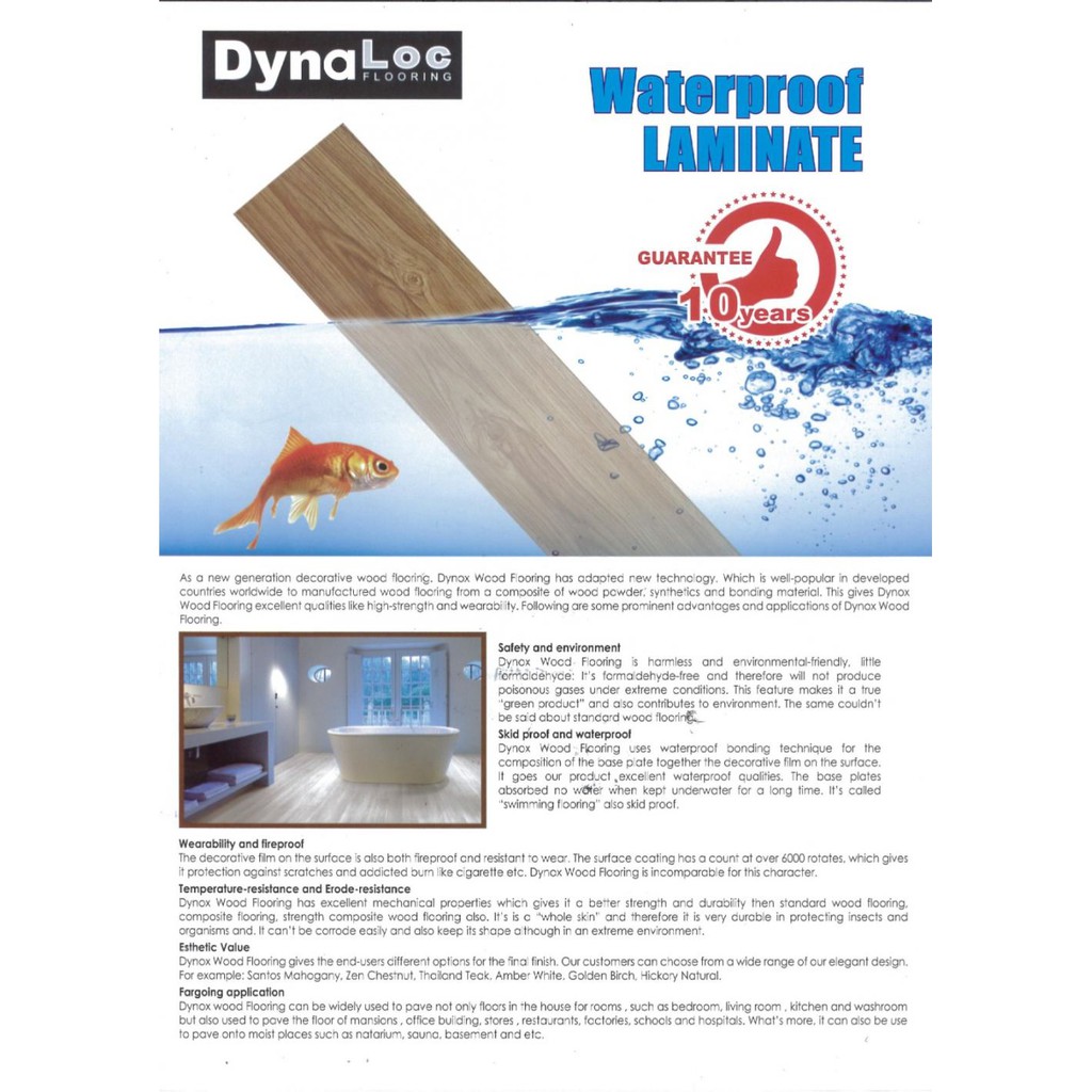 Laminate Flooring WaterProof 8mm (100 Waterproof) Shopee Malaysia