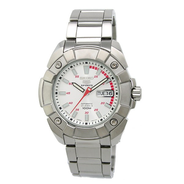Seiko 5 Sports Automatic 23 Jewels White Dial Stainless Steel Japan Made  SNZG19J | Shopee Malaysia