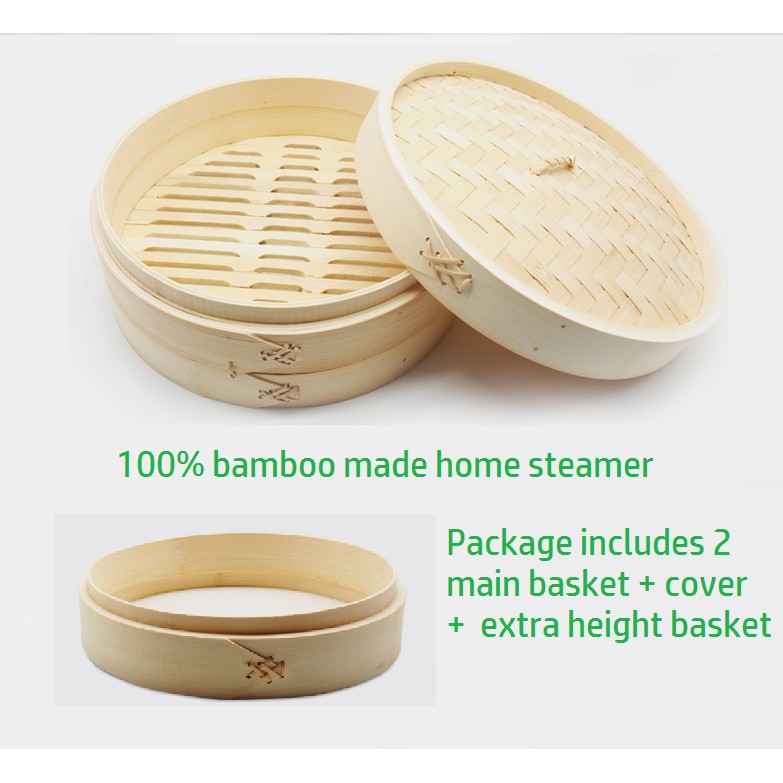 Quality Handmade Home Bamboo Steamer, Dim Sum Bamboo Steamer 12inch ...