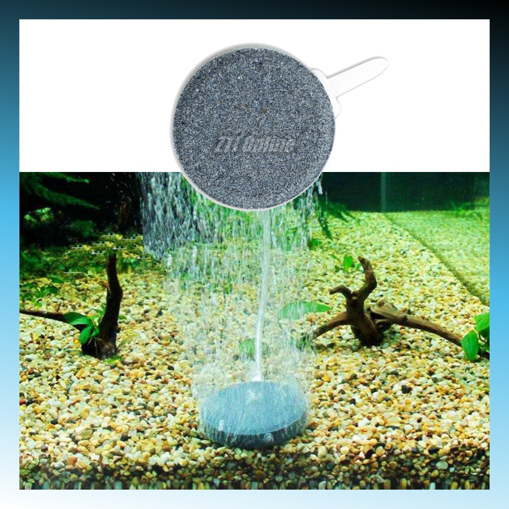 Aquarium Fish Tank Air Bubble Stone Diameter 4cm Oxygen Plate | Shopee ...