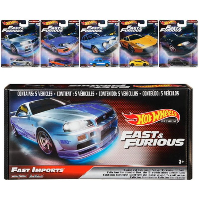 Hot Wheels Fast And Furious Premium Fast Imports Set Incl Skyline R34 Nissan Silvia S15 Ford 5509