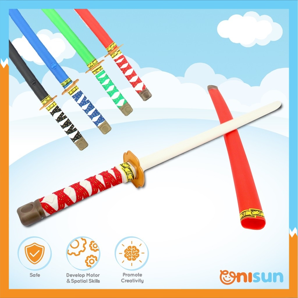 Kids Ninja Samurai Sword | Safe Play for Ages 3+ | Indoor & Outdoor Fun (Mainan Pedang Ninja Kanak)