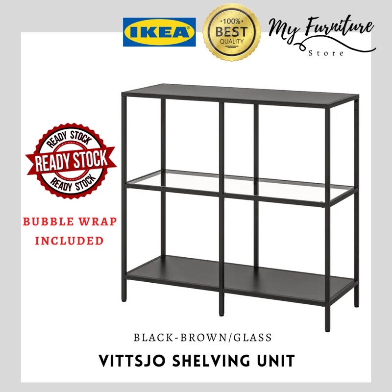 IKEA Vittsjo Shelving Unit 100x93cm Unit Rak Home Office Bedroom