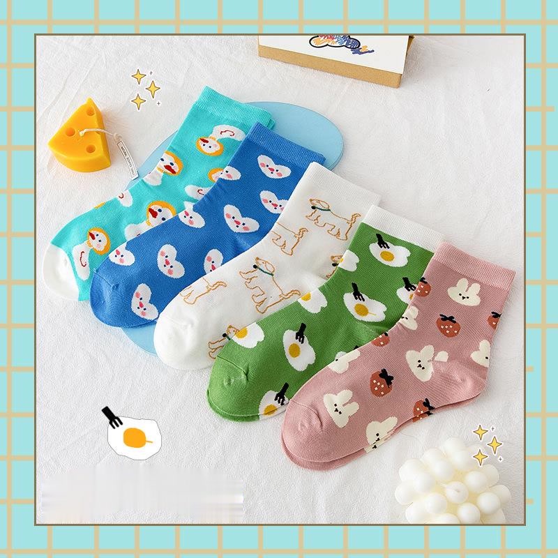 MALAYSIA READY STOCK! 1 Pair Japanese Style Women Anklet Socks with