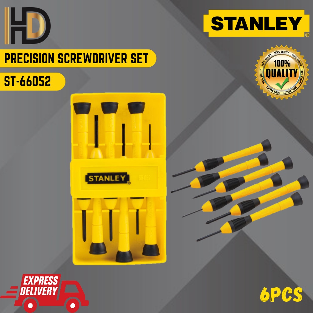 STANLEY 6 Pcs BI Material Precision Screwdriver Set / STANLEY 66-052 6 ...