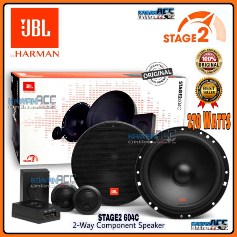 JBL Stage 2 604C 6.5'' inch Component Set**100Original** 270 Watts Car