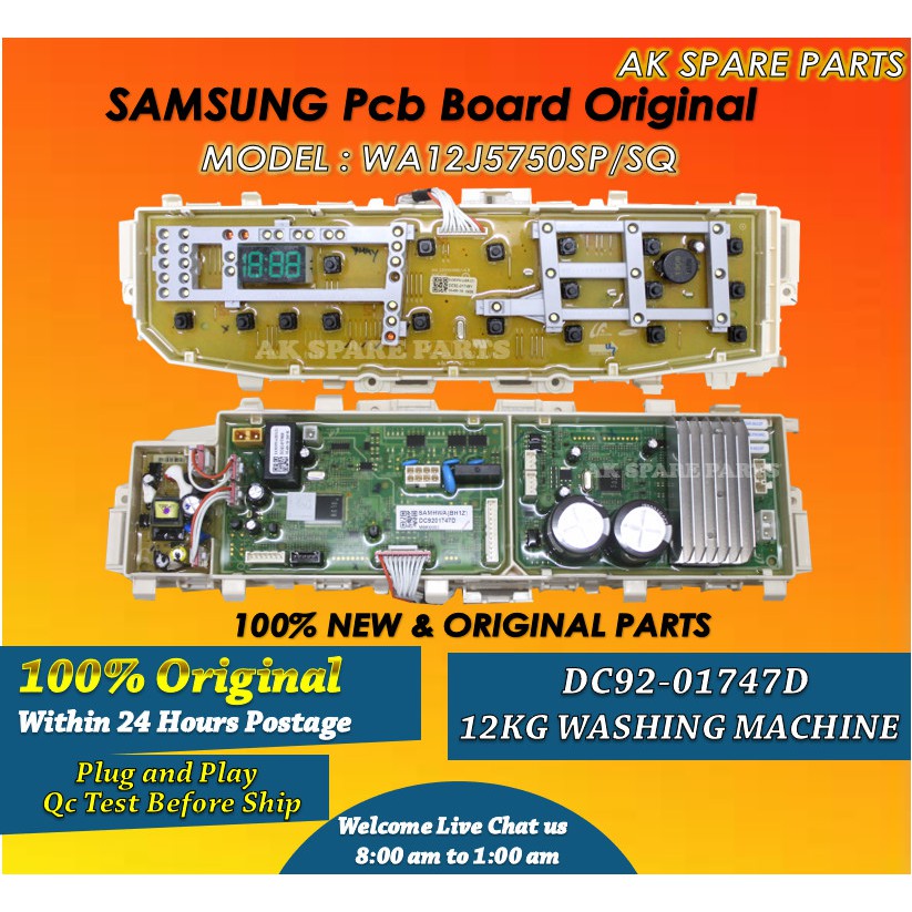 WA12J5750SP 12KG Original Pcb Board Samsung ( 100% Gurantee Original ...