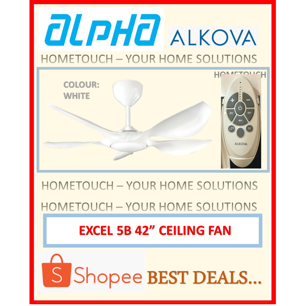 Alpha Alkova 42 Ceiling Fan Excel 5b