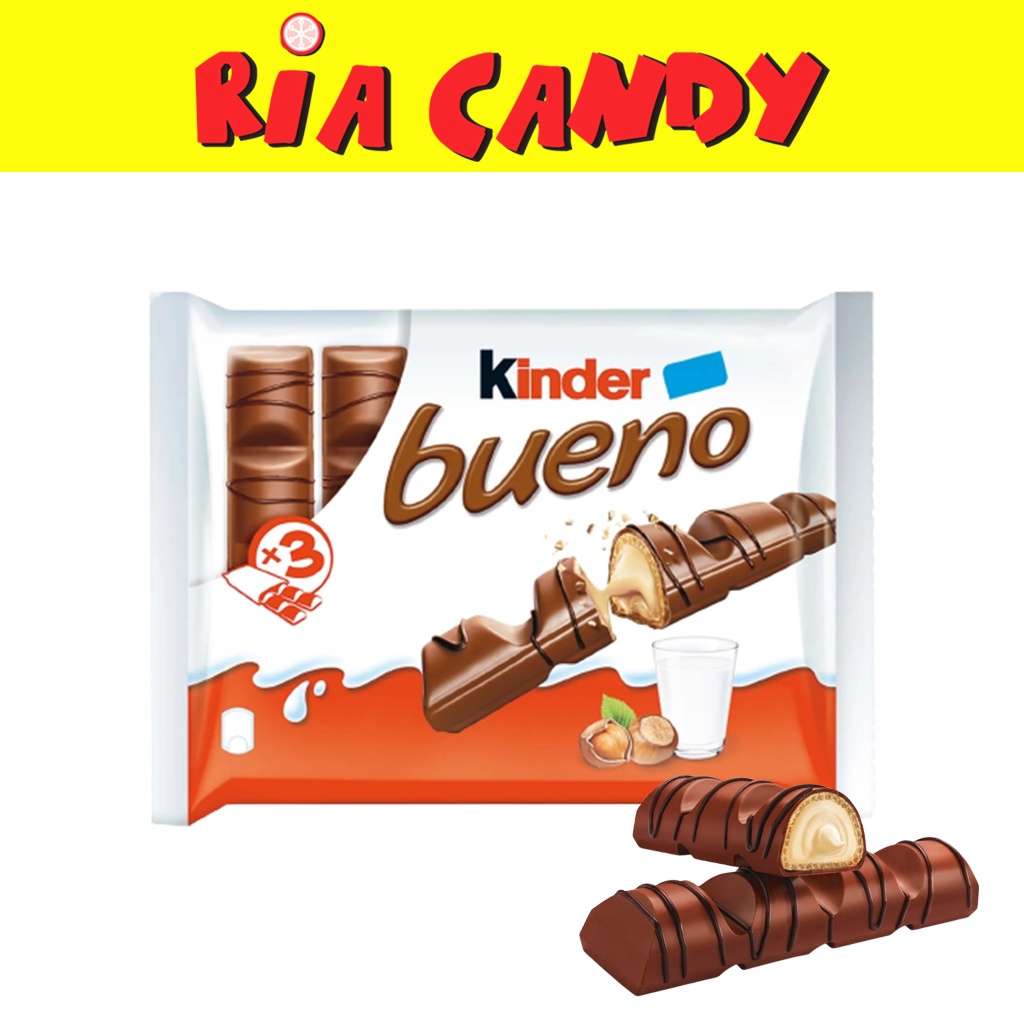 3'S X 43G KINDER BUENO CHOCOLATE BAR WITH MILK & HAZELNUT FLAVOUR ...