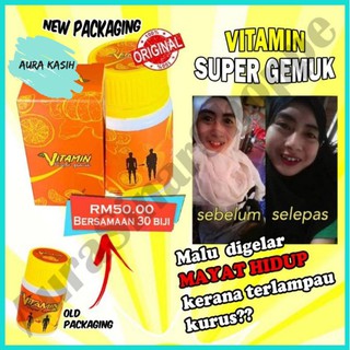 Pil Vitamin Super Gemuk Ubat Gemok Badan Supplement Ginseng Tambah Selera Makan Lulus Kkm Weight Gain Gainer Weightgain Shopee Malaysia