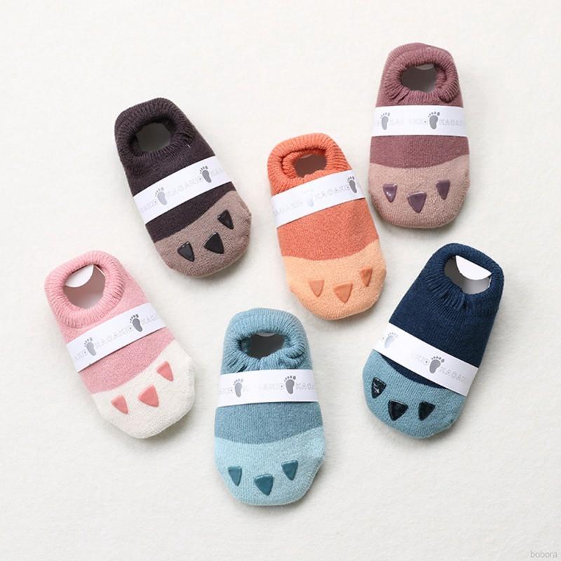Baby Unisex Boy Girl Cotton Children Floor Socks Anti-Slip Baby Step Socks Shoes