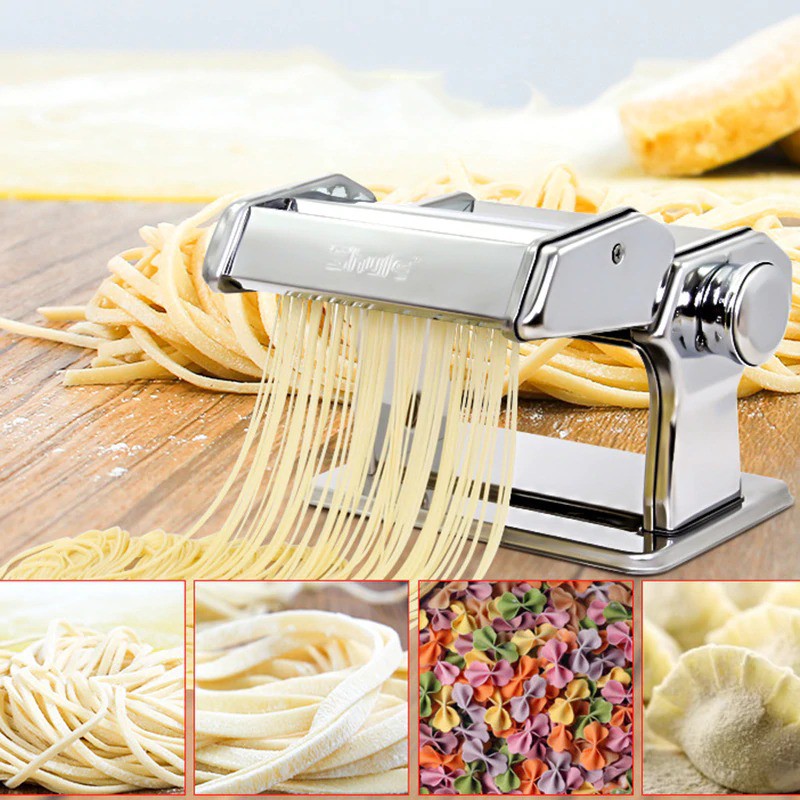 High Quality 2 Layers Noodle Maker Stainless Steel Pasta Spaghetti Fettucine Lasagna Noodle Maker Roller Machine