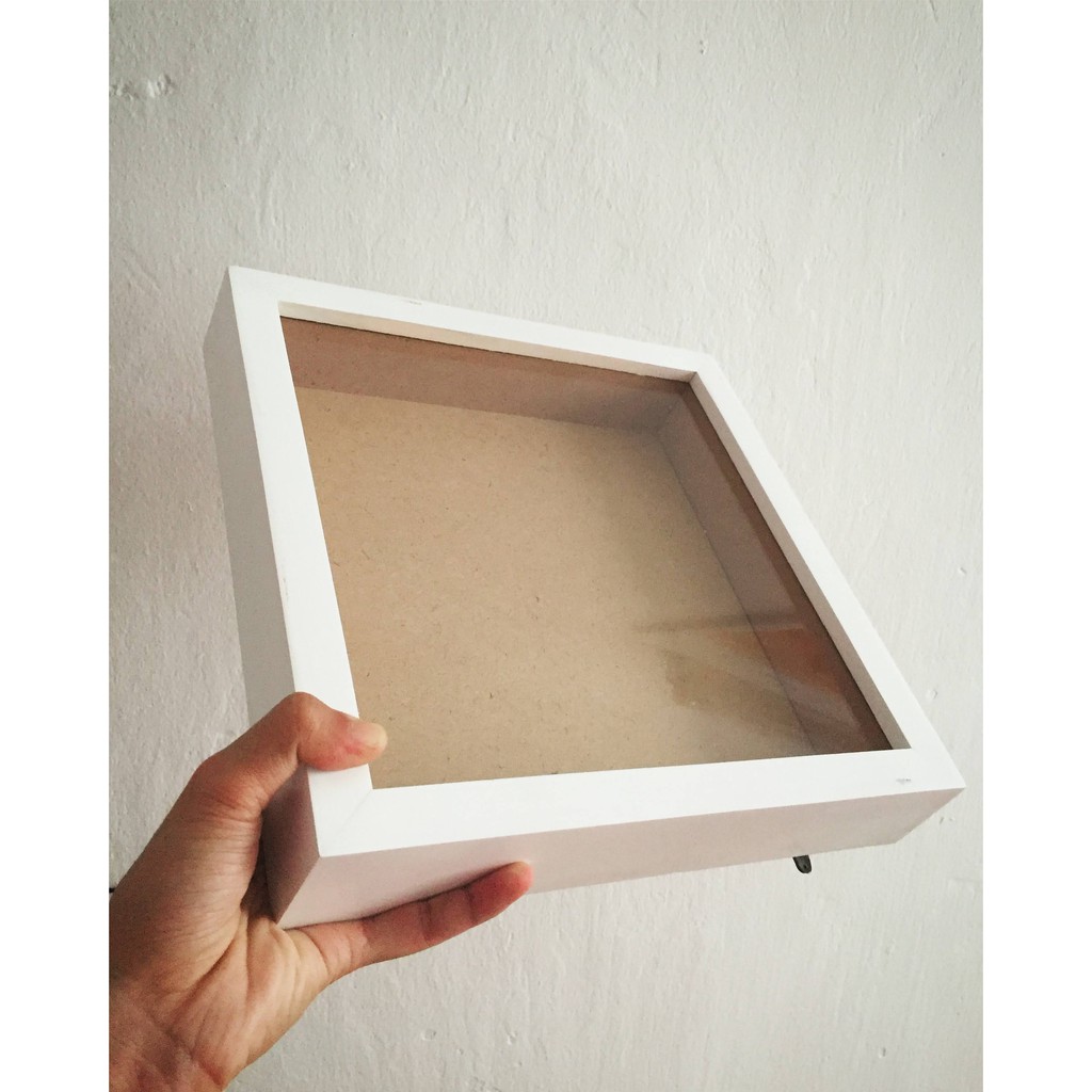 Wooden box photo frames Size 25x25 5cm thick QLMQHome pine wooden frame Shopee Malaysia