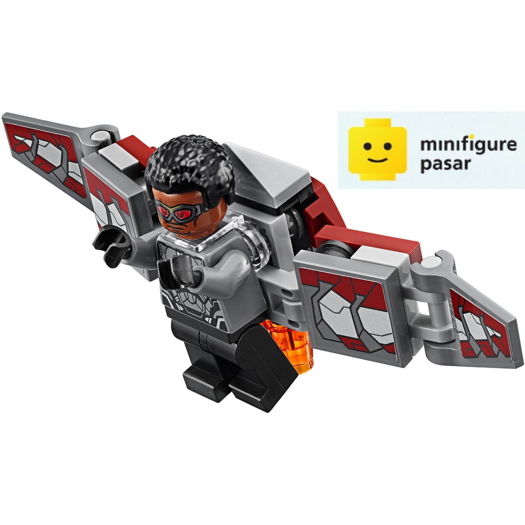 Sh503 Lego Marvel Avengers Infinity War 76104 Falcon Minifigure W Jetpack New Shopee Malaysia