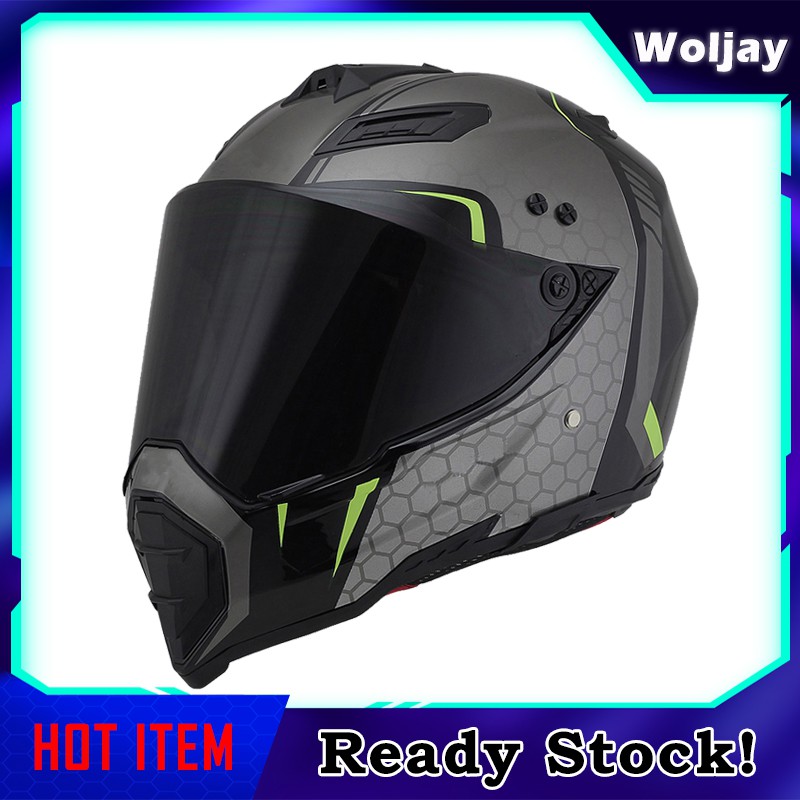 Woljay Dual Sport Off Road Motorcycle Helmet Dirt Bike ATV D.O.T Certified 