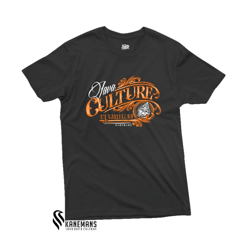 HITAM Kanemans ART T-Shirt JAVA CULTURE JAWI CULTURE - COTTON COMBED ...