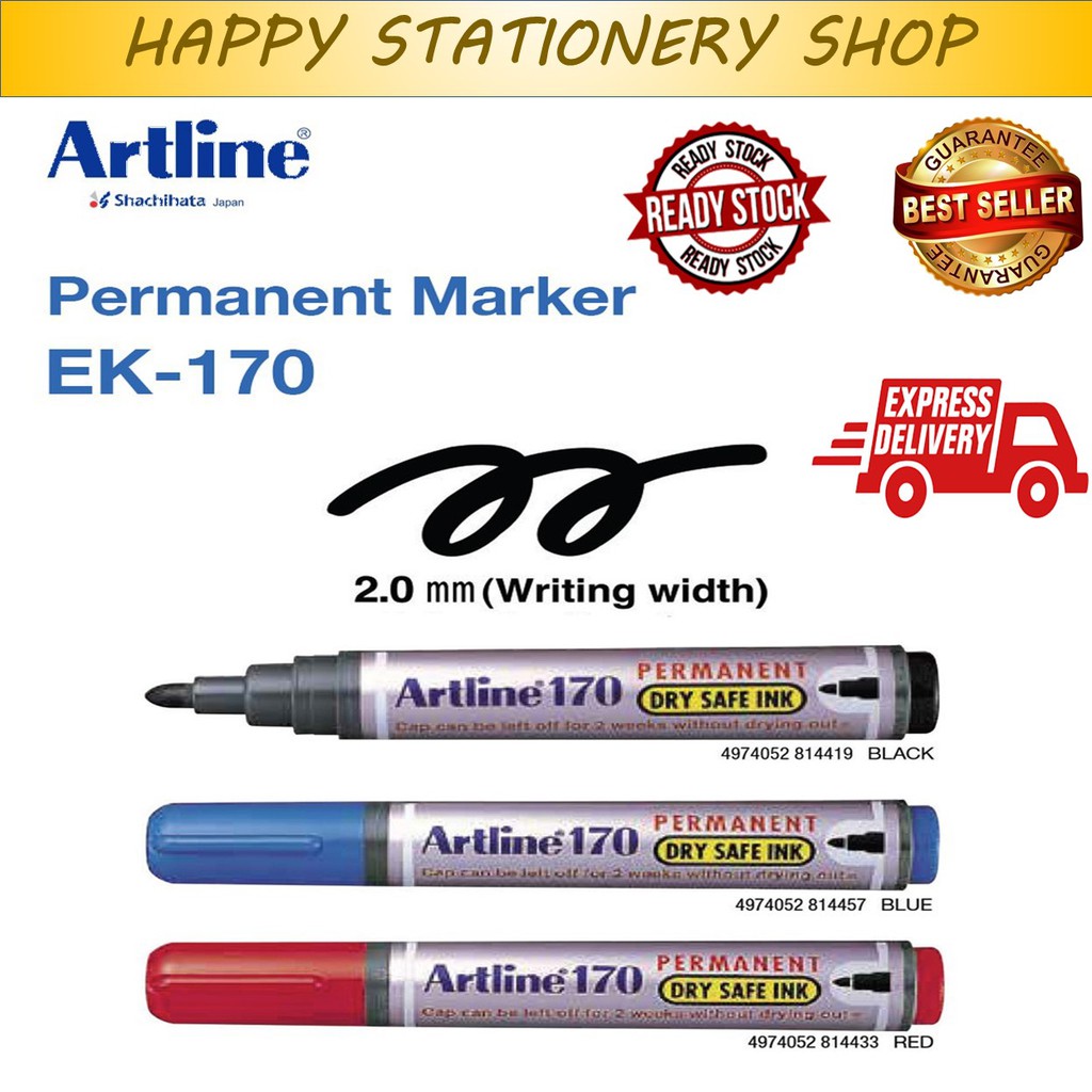 Artline/Permanent Marker/Penanda Kekal/Writing Pen/170/2.0mm (1Pc