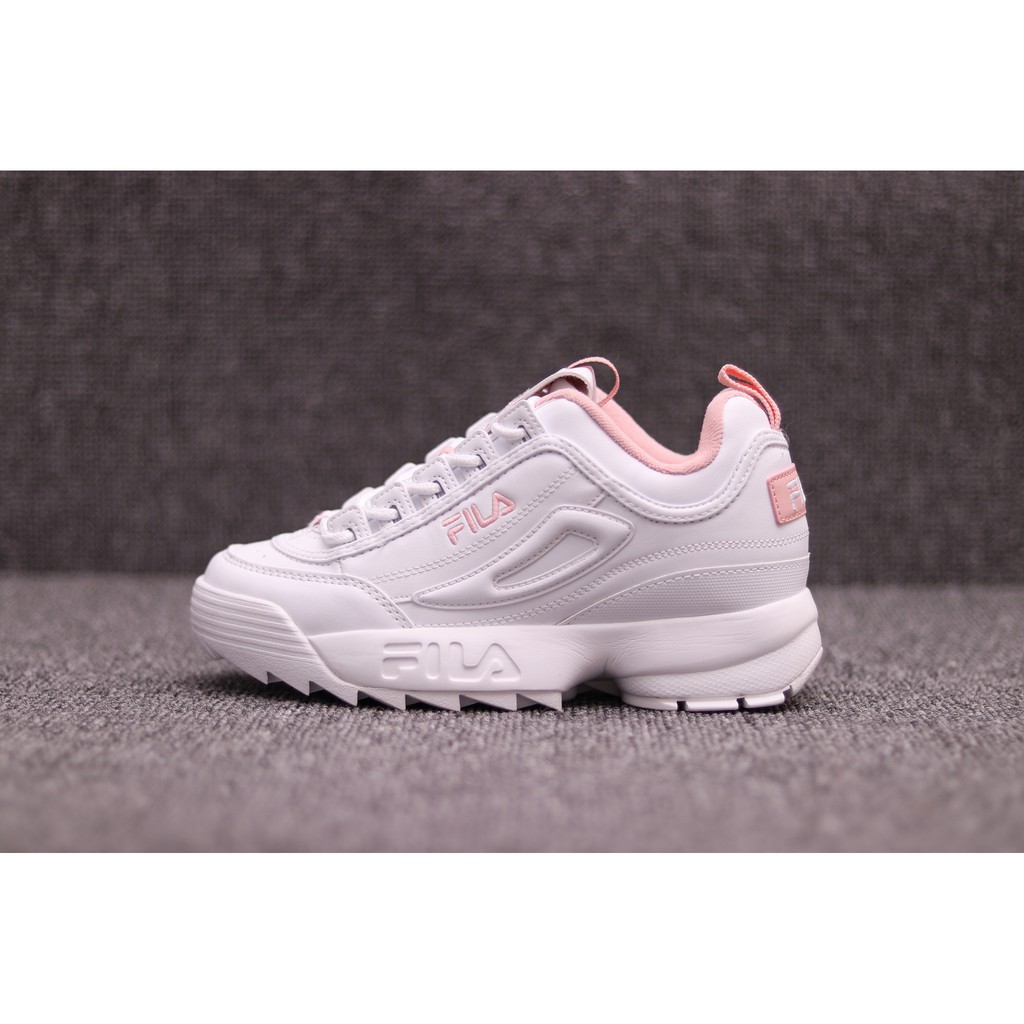 fila disruptor 2 grey and pink