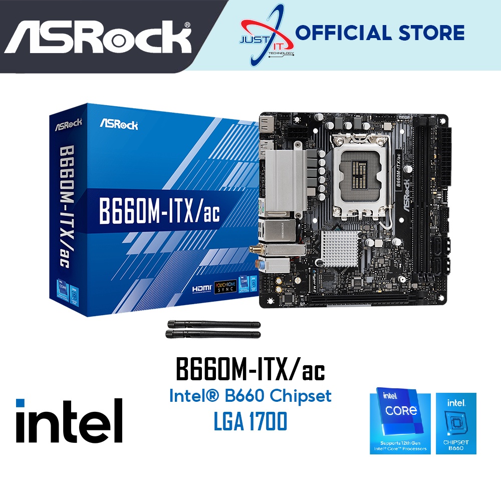 ASROCK B660M ITX AC LGA1700 Mainboard Combo Deal Intel I5 12400 I5 12400F I5 12600 I7 