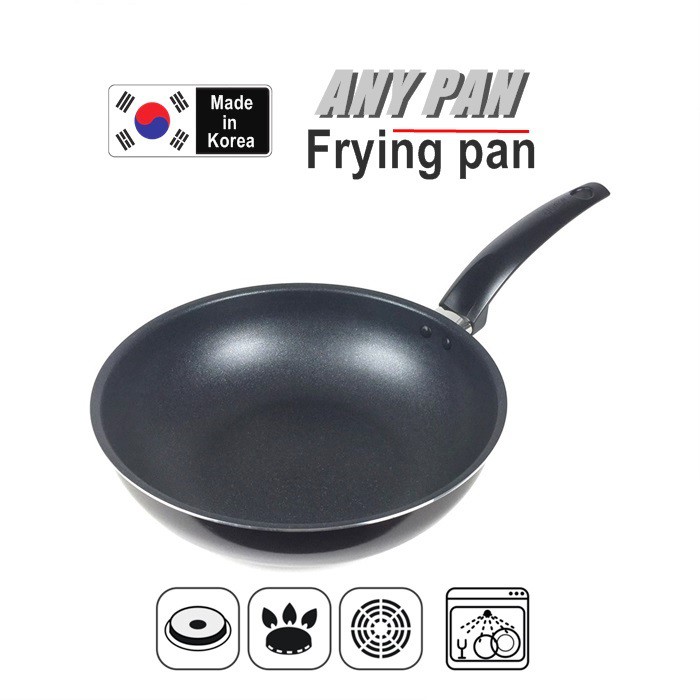 Korea Standard Quality 28cm Stone Coating Frying Pan Wok Pan 
