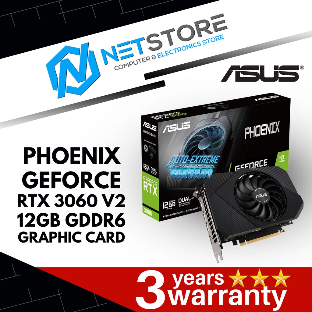 ASUS PHOENIX GEFORCE RTX 3060 V2 12GB GDDR6 GRAPHIC CARD - PH-RTX3060 ...