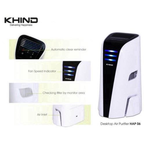 Khind Desktop Air Purifier White Portable Hap06 Shopee Malaysia