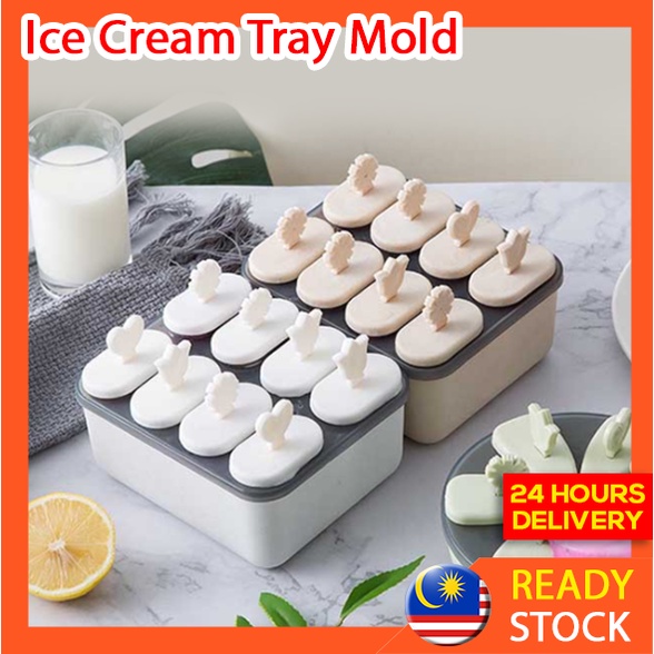 DIY homemade ice cream tray mold ice cream maker popsicle block ice box household refrigerator set