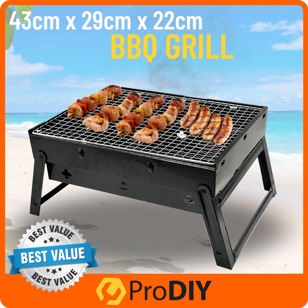 43cm x 29cm x 22cm Large Barbecue Grill Portable Lightweight Outdoor Camping Family Picnic BBQ Grill Stand ( 001# )
